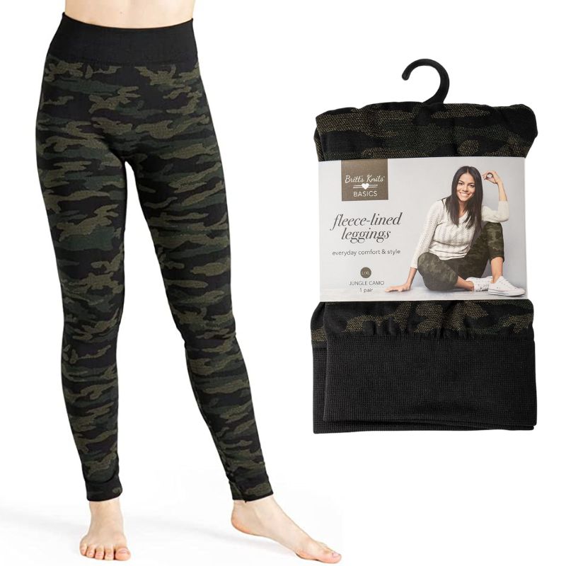 Jungle Camo Fleece-Lined Leggings